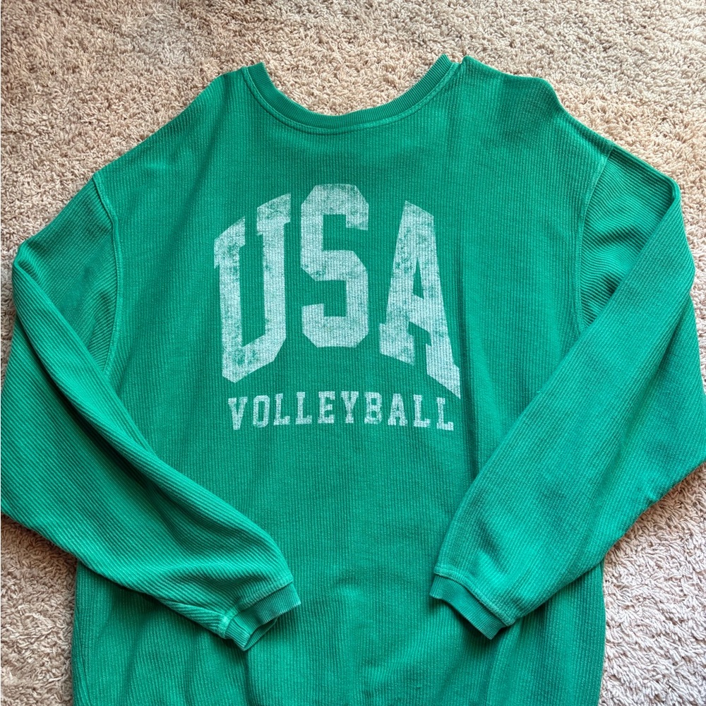 Green USA Volleyball Sweatshirt